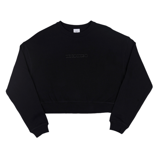 Indigo Cropped Crewneck